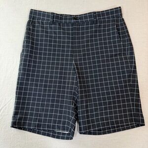 Classic Black Grid Men's Shorts